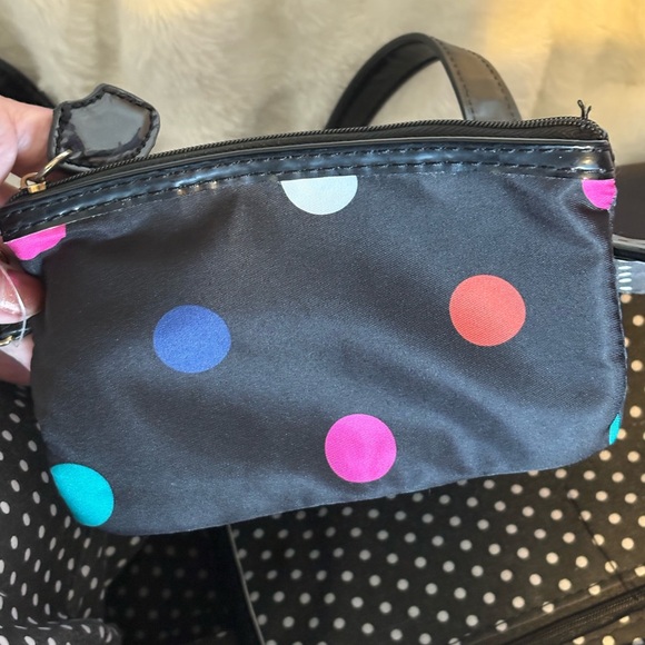 LULU Black Polka Dot Women's Tote Bag - Picture 6 of 11